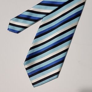Covington Blue and Black Tie with Modern Stripes